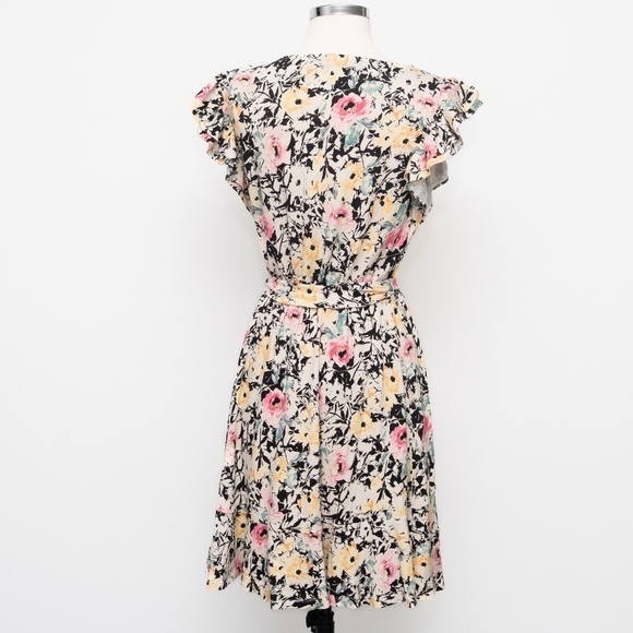 Lauren Ralph Lauren. New! Knit Floral‎ Ruffle Sleeve Dress. - Picture 3 of 12
